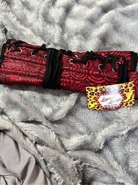 Red and black  Brocade Corset